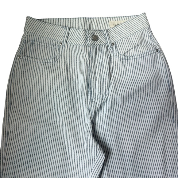 Zara Light Blue Striped Pants - Picture 3 of 8